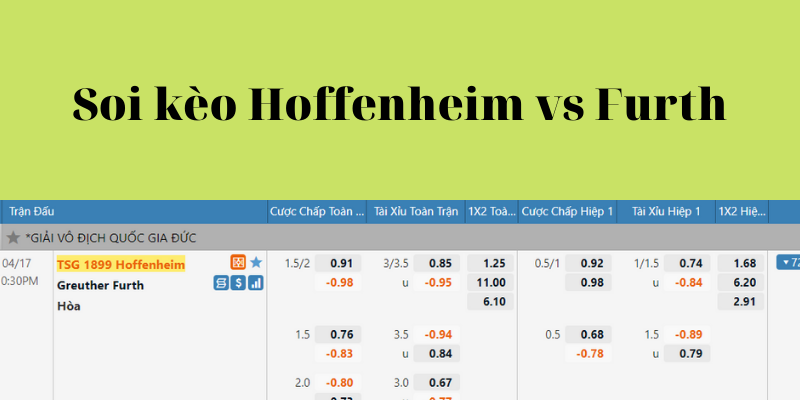 Soi kèo Hoffenheim vs Furth