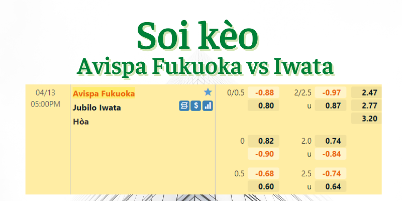 Soi kèo Avispa Fukuoka vs Iwata