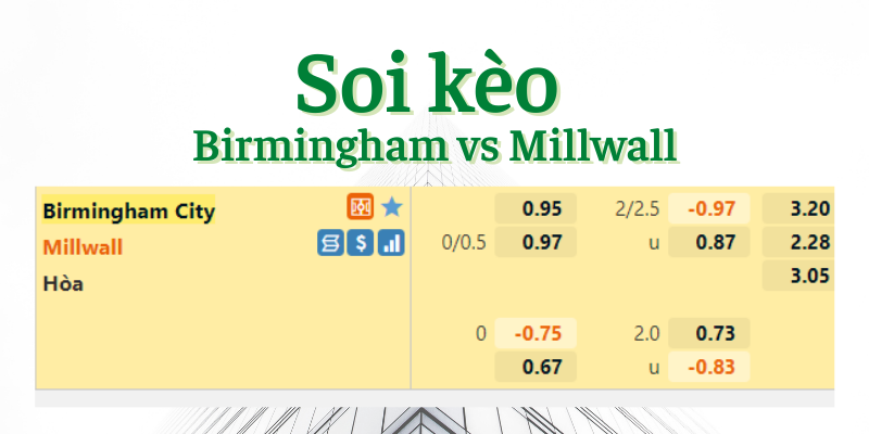 Soi kèo Birmingham vs Millwall