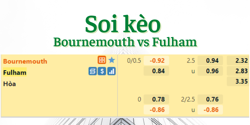 Soi kèo Bournemouth vs Fulham