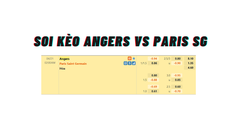 Soi kèo Angers vs Paris SG