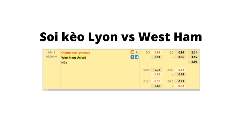 Soi kèo Lyon vs West Ham
