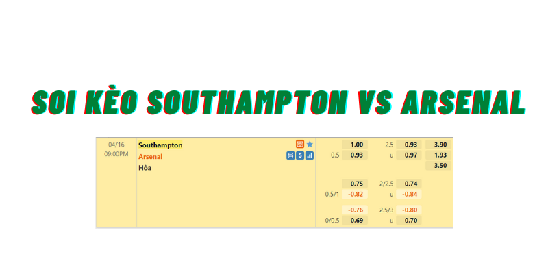 Soi kèo Southampton vs Arsenal