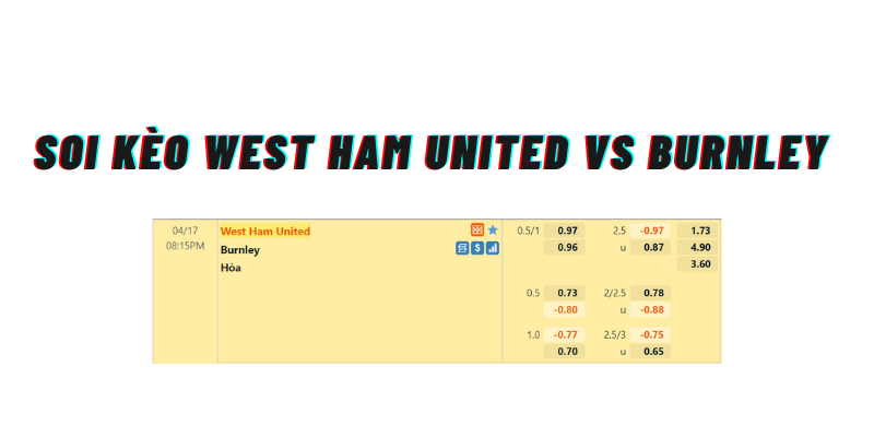 Soi kèo West Ham United vs Burnley